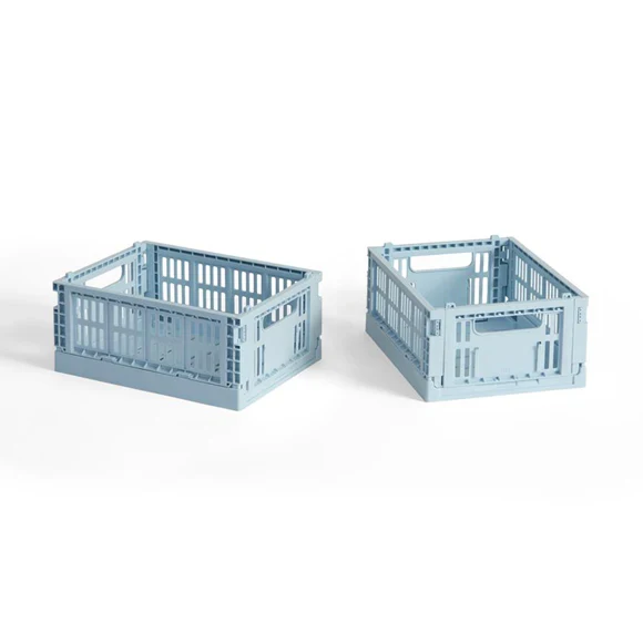 Faltbox „Colour Crate Mini Soft Blue“ (2 Stk.) | Ruhig & kompakt | HAY