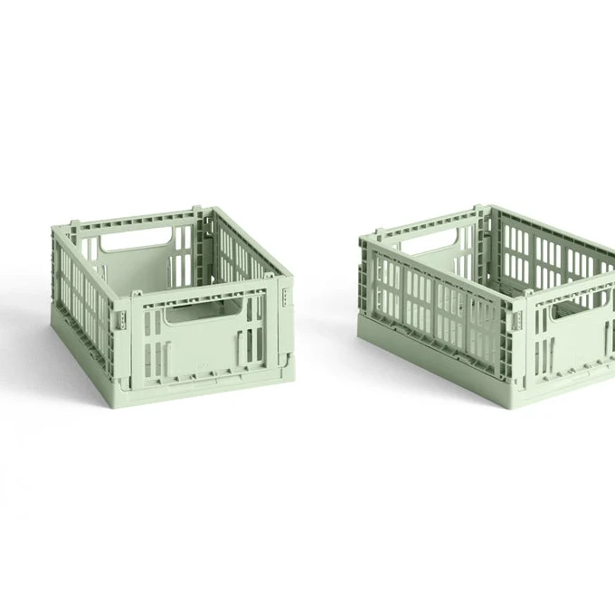 Faltbox „Colour Crate Mini Mint“ (2 Stk.) | Kompakt & funktional | HAY