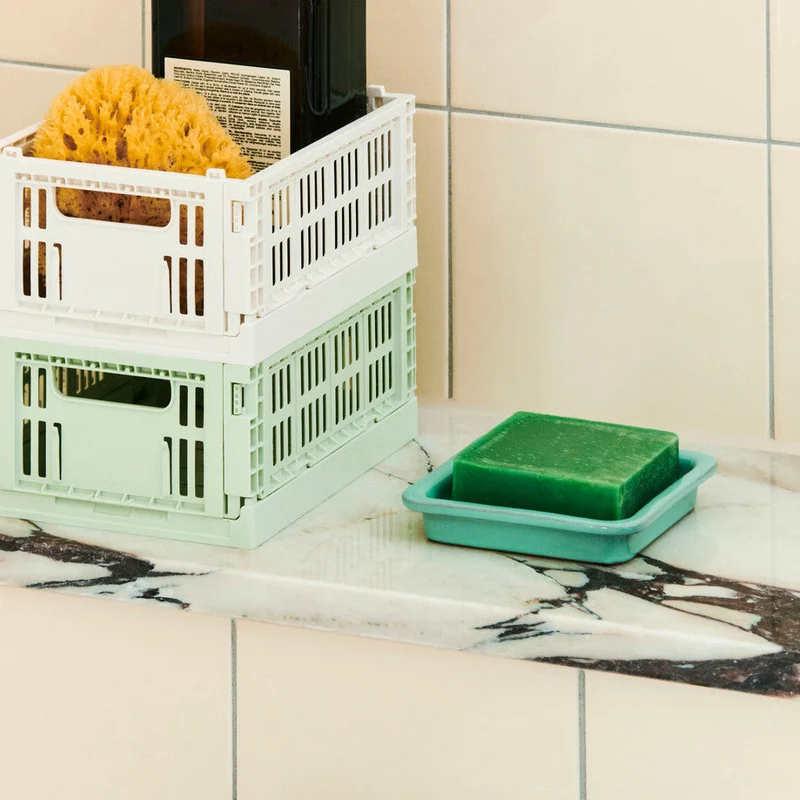 Faltbox „Colour Crate Mini Mint“ (2 Stk.) | Kompakt & funktional | HAY