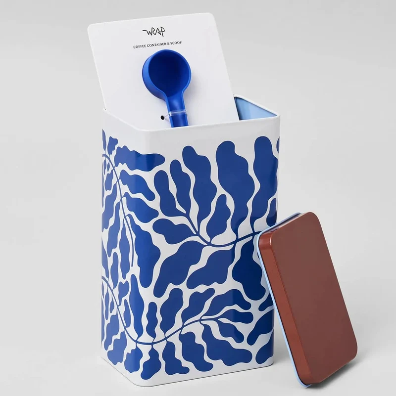 Blechdose mit Löffel „Leaves“ | Blattmotiv | WRAP