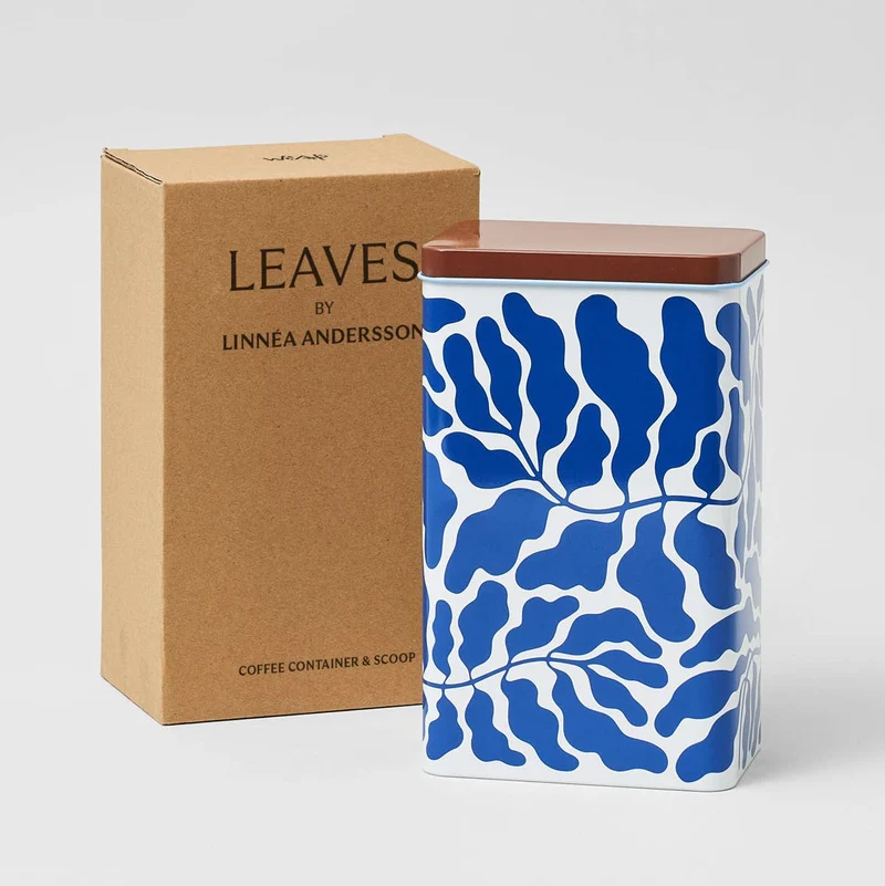 Blechdose mit Löffel „Leaves“ | Blattmotiv | WRAP