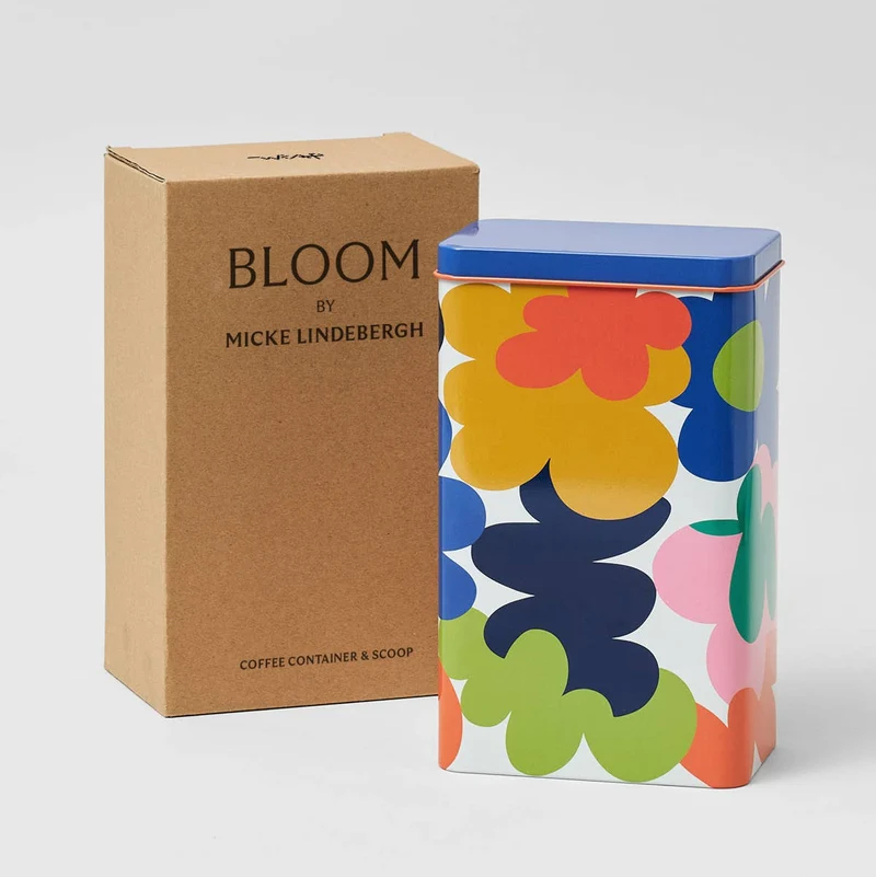 Blechdose mit Löffel „Abstract Flowers“ | Florale Illustration | WRAP