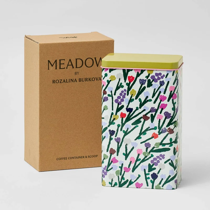 Blechdose mit Löffel „Meadow“ | Blumiger Akzent | WRAP