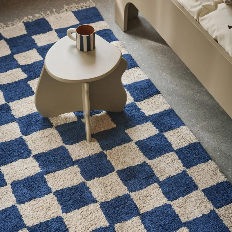 Teppich Mara Deep Blue waschbar - ferm LIVING