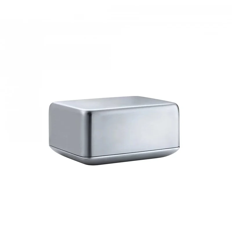 blomus Butterdose BASIC Edelstahl – In Größe S (125g) & M (250g)