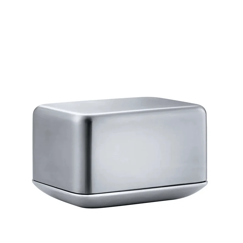 blomus Butterdose BASIC Edelstahl – In Größe S (125g) & M (250g)