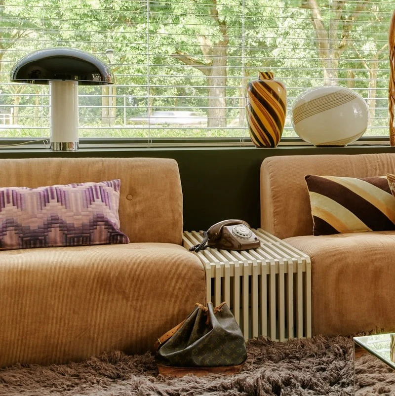 Slatted Bench Moderne Bank Sand - HKliving