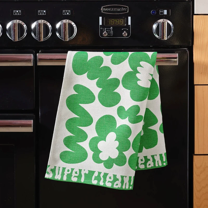 Küchentuch „Super Clean Flowers Green/Natural“ | Moderne Küche | WRAP