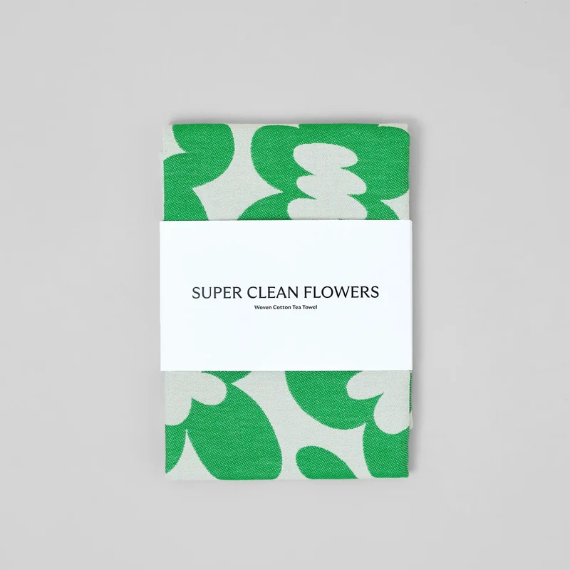 Küchentuch „Super Clean Flowers Green/Natural“ | Moderne Küche | WRAP