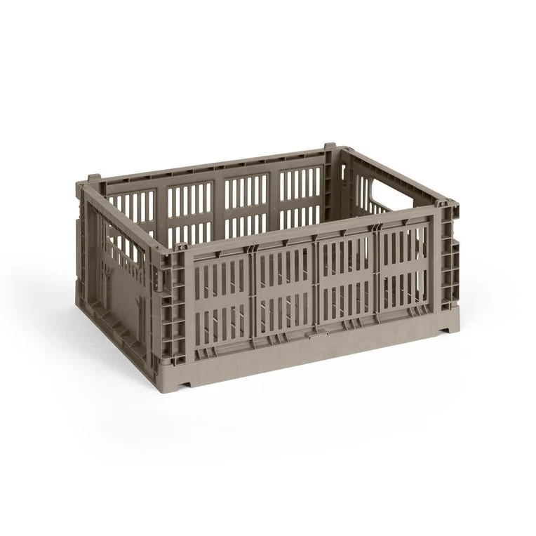 Faltbox „Colour Crate Medium Warm Grey“ | Schlicht & funktional | HAY