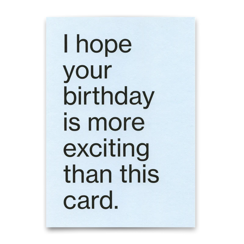 Postkarte "More exciting birthday" | Lustige Karte zum Geburtstag