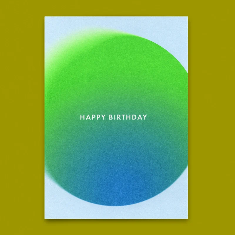 Postkarte "Happy Birthday Blur" | Besondere Karte zum Geburtstag