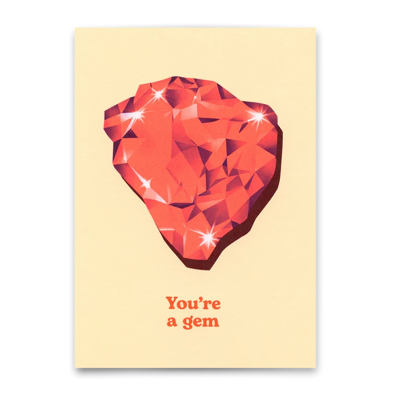 Postkarte "You're a gem" | Besondere Karte für Verliebte