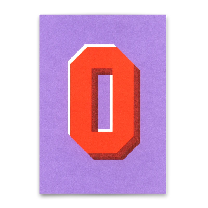Monogrammkarte "O" | Coole Buchstaben Postkarte