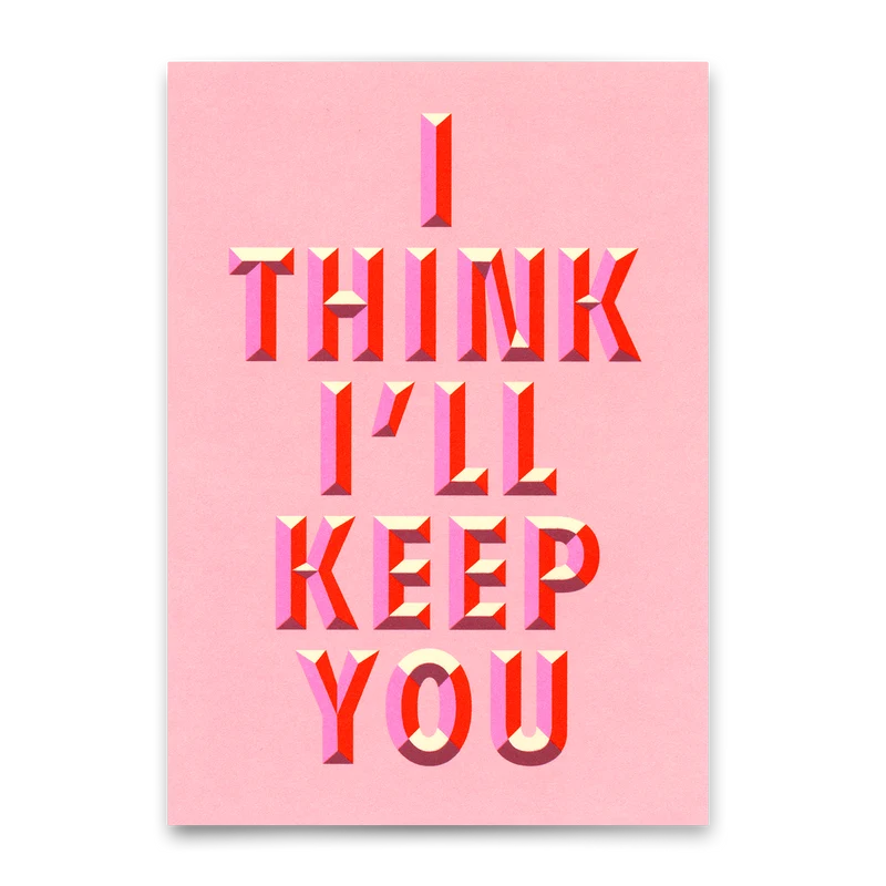 Postkarte "I'll keep you" | Schöne Karte für Verliebte