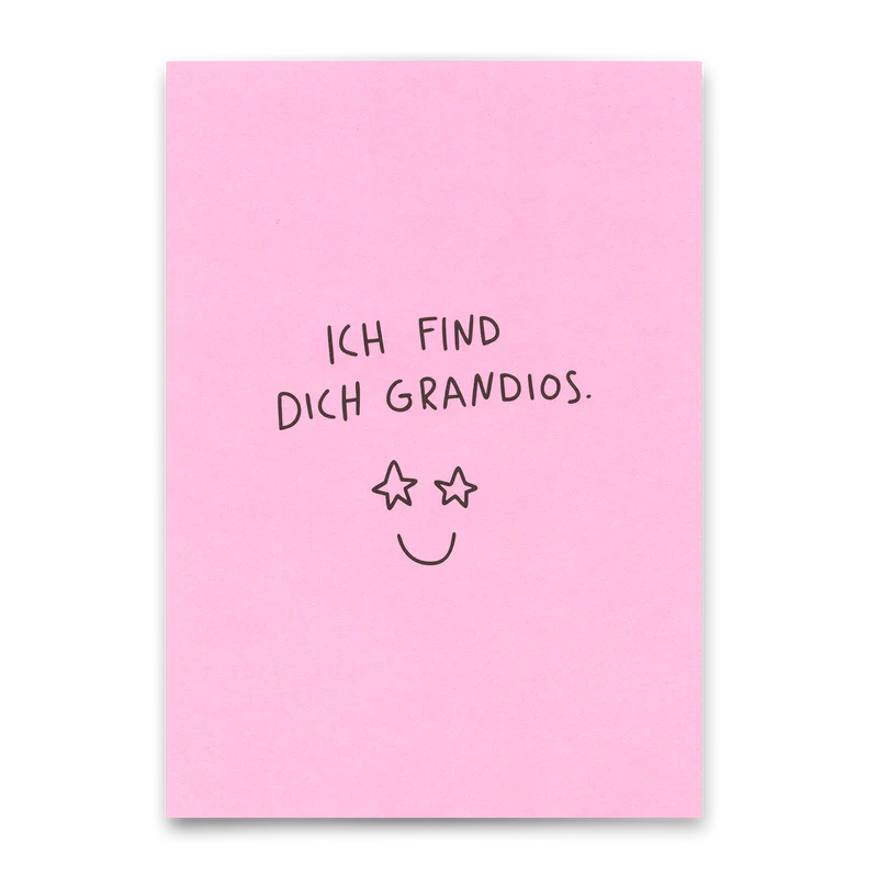 Postkarte "Ich find dich grandios" | Besondere Karte für Verliebte