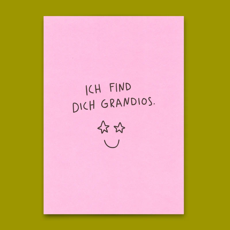 Postkarte "Ich find dich grandios" | Besondere Karte für Verliebte