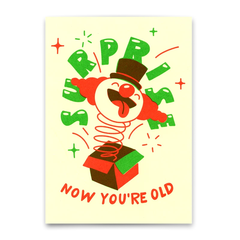 Postkarte "Surprise old" | Lustige Karte zum Geburtstag