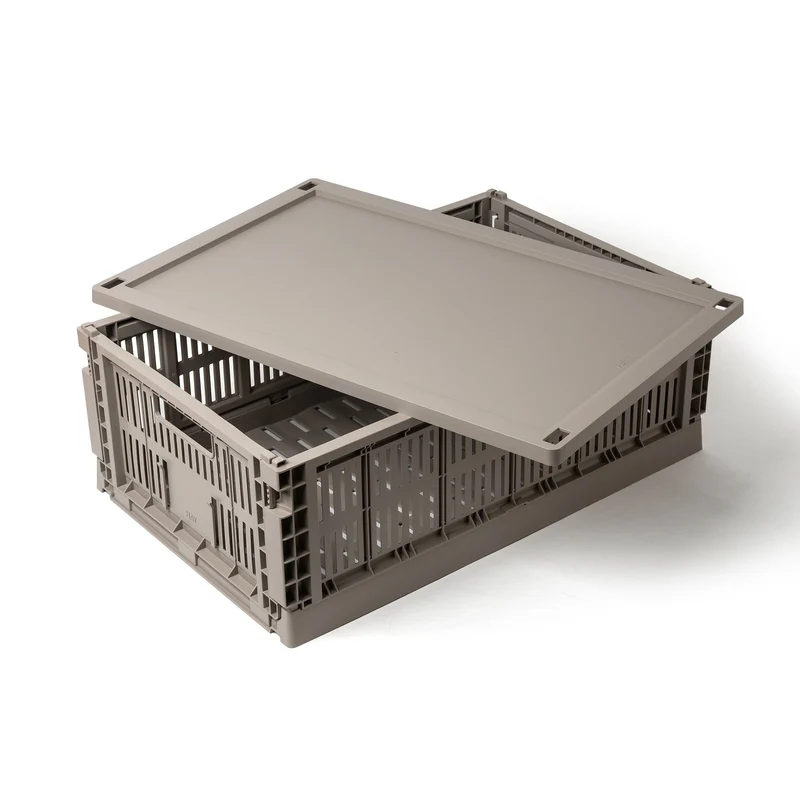 Deckel „Faltbox Large Warm Grey“ | Formschön ergänzt | HAY