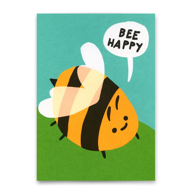 Postkarte "Be Happy" | Schöne Karte für jeden Anlass
