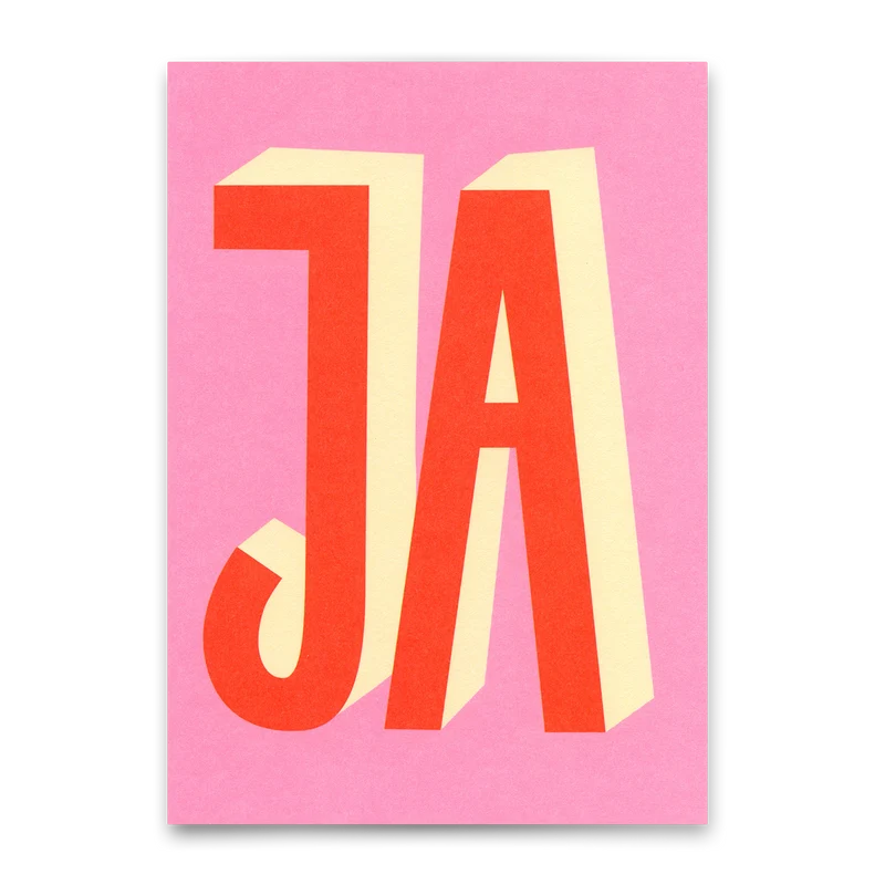 Postkarte "JA" | Coole Karte für jeden Anlass