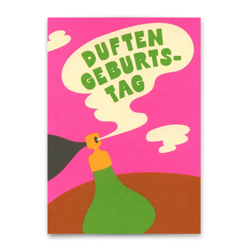 Postkarte "Duften Geburtstag No. 2" | Lustige Karte zum Geburtstag