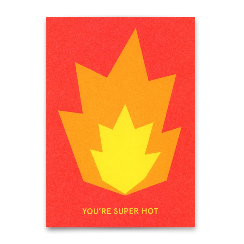 Postkarte "You're super hot" | Coole Karte für jeden Anlass