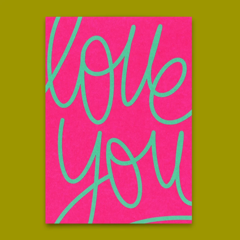 Postkarte "Love you Swing" | Besondere Karte für Verliebte