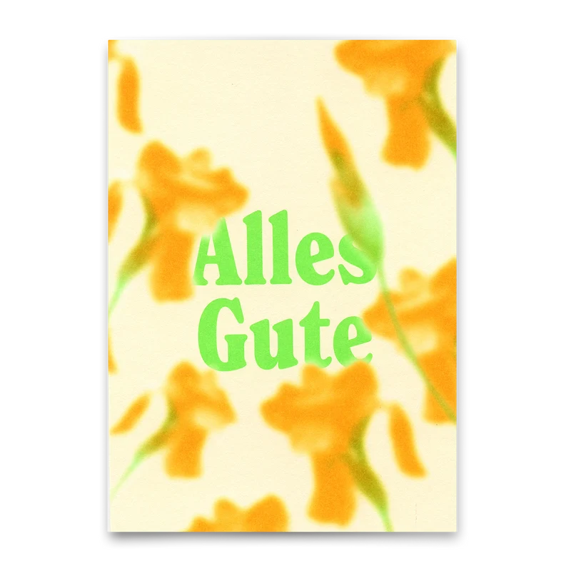 Postkarte "Alles Gute Blume Blurred" | Besondere Karte zum Geburtstag