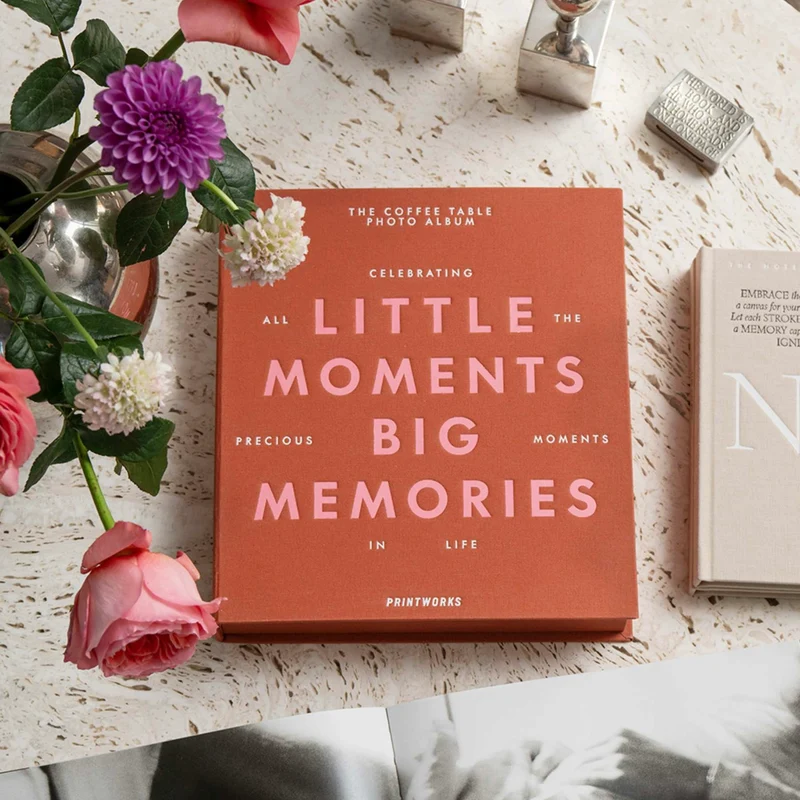Fotoalbum “Little Moments Big Memories” Orange | Für große Augenblicke | PRINTWORKS