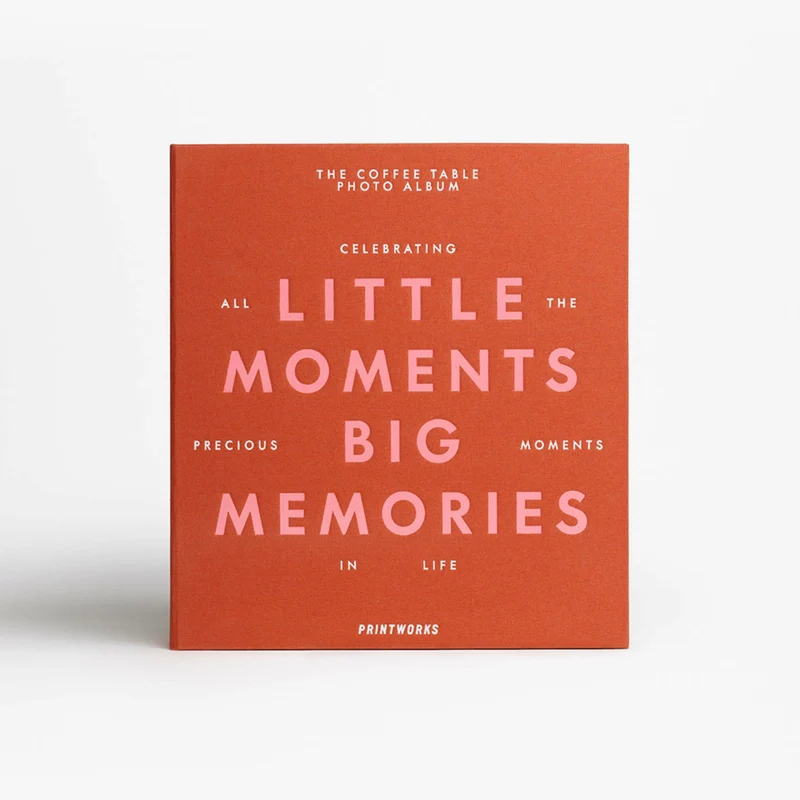 Fotoalbum “Little Moments Big Memories” Orange | Für große Augenblicke | PRINTWORKS