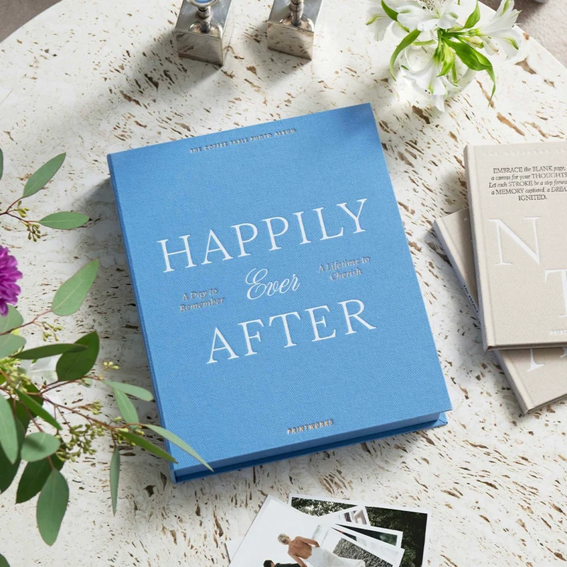 Fotoalbum “Happily Ever After” Blue | Hochzeitsalbum | PRINTWORKS
