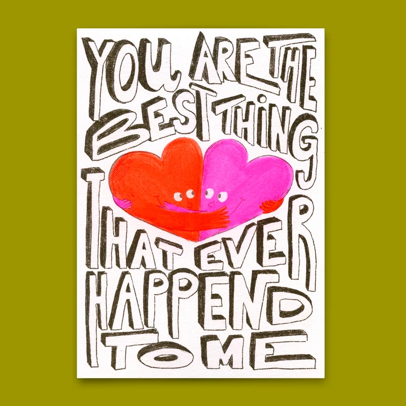 Postkarte "You are the best thing" | Schöne Karte für Verliebte