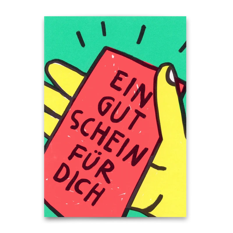 Postkarte "Ein Gutschein für dich" | Schöne Gutschein-Karte