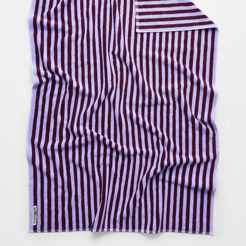 Badelaken „Naram Wine & Lavender Blue“ | 100 × 150 cm | Bongusta