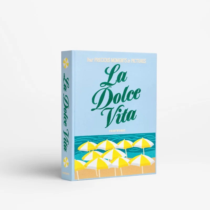 Fotoalbum “Embroided Dolce Vita” | Besticktes Designalbum | PRINTWORKS
