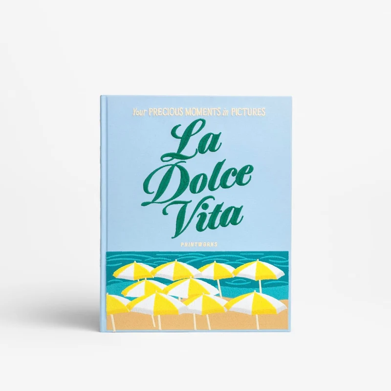 Fotoalbum “Embroided Dolce Vita” | Besticktes Designalbum | PRINTWORKS