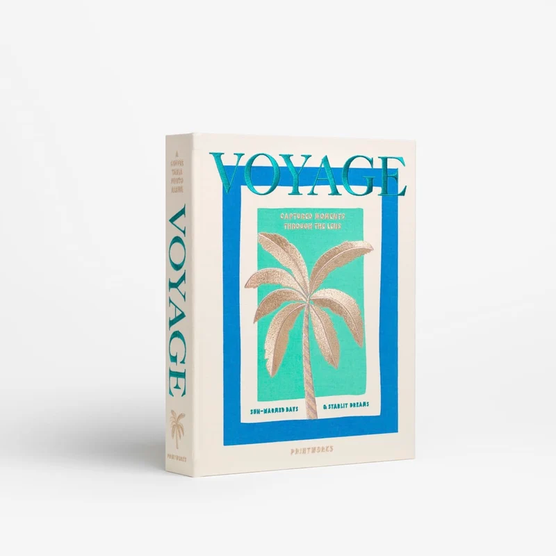 Fotoalbum “Embroided Voyage” | Besticktes Design | PRINTWORKS