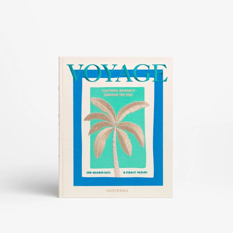 Fotoalbum “Embroided Voyage” | Besticktes Design | PRINTWORKS