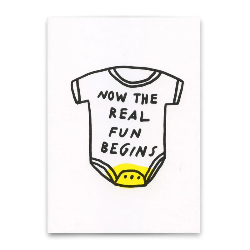 Postkarte "The real fun" | Lustige Karte zum Geburtstag