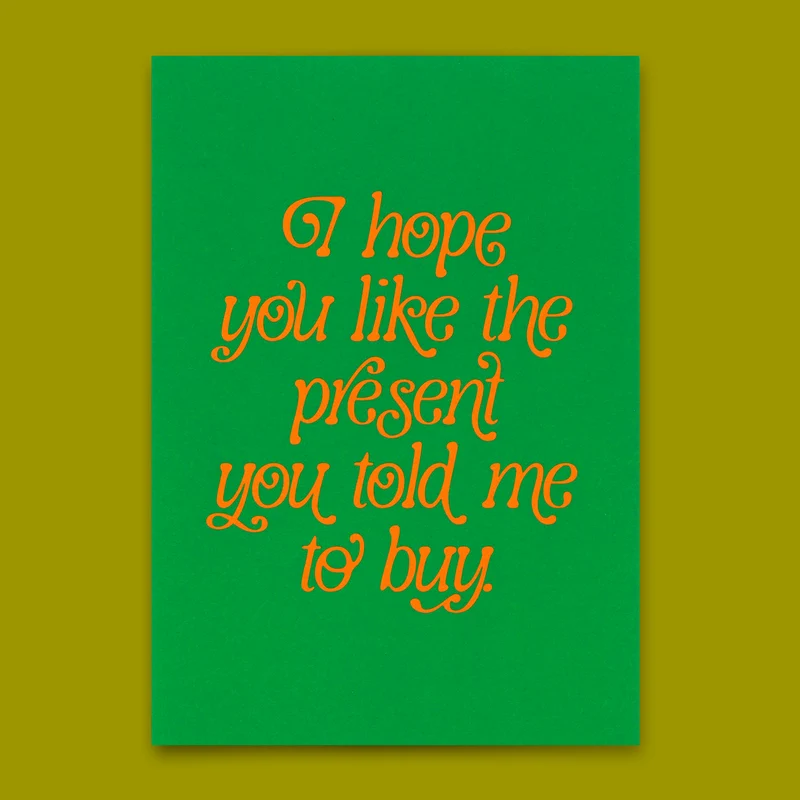 Postkarte "You like the present" | Besondere Karte zum Geburtstag