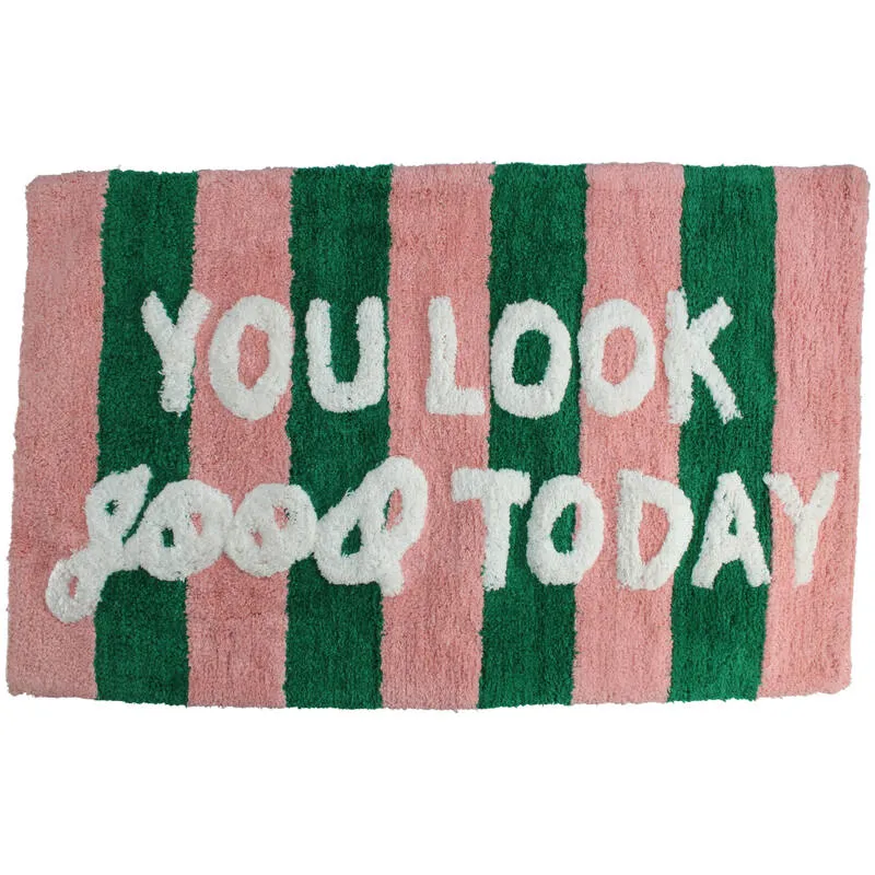Badematte “You Look Good Today” 50 x 80 cm | Gute-Laune Statement | Kersten BV