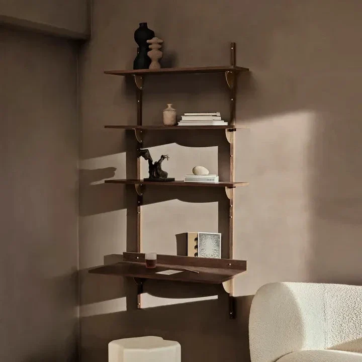 Sector Shelf Wandregal Eiche & Messing - ferm LIVING