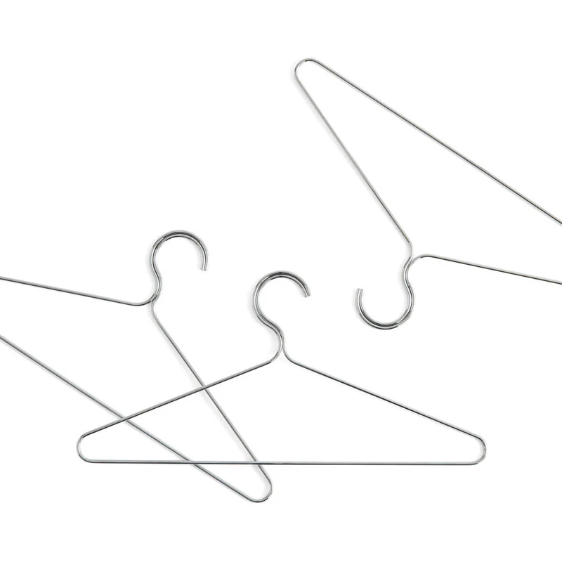 Kleiderbügel „Colour Hanger Mirror“ 3er Set | Glänzend & modern | HAY