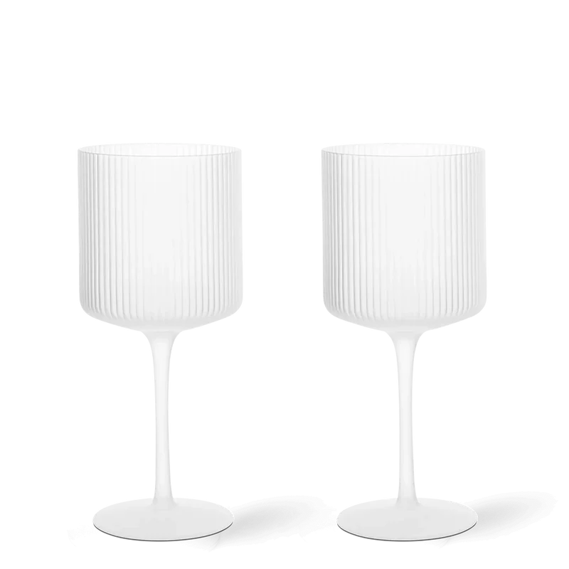 Geriffelte Rotweingläser Ripple 2er Set – ferm LIVING