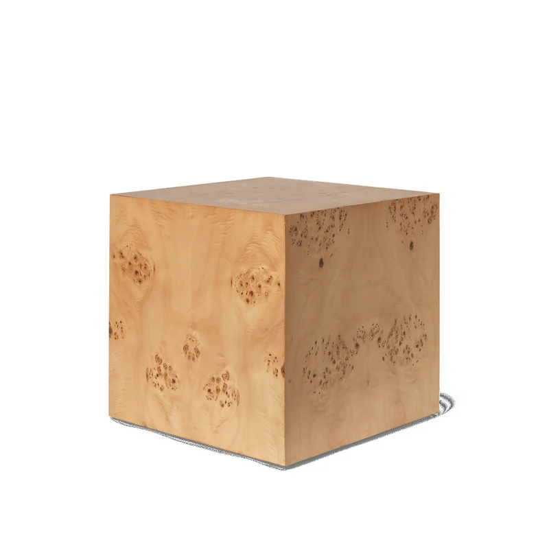Beistelltisch Burl Cube, Natur - ferm Living