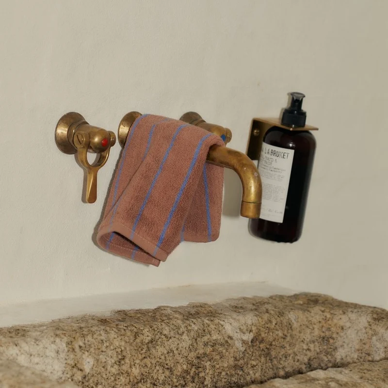 Waschlappen „Naram Camel & Ultramarine“ | 30 × 30 cm | Bongusta