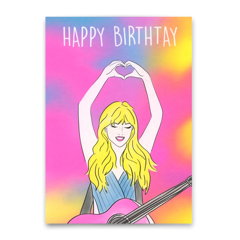 Postkarte "Happy Birth-Tay" | Ausgefallene Karte zum Geburtstag