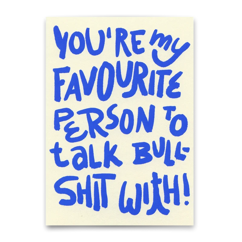 Postkarte "Favorite person to talk shit with" | Lustige Karte mit Spruch