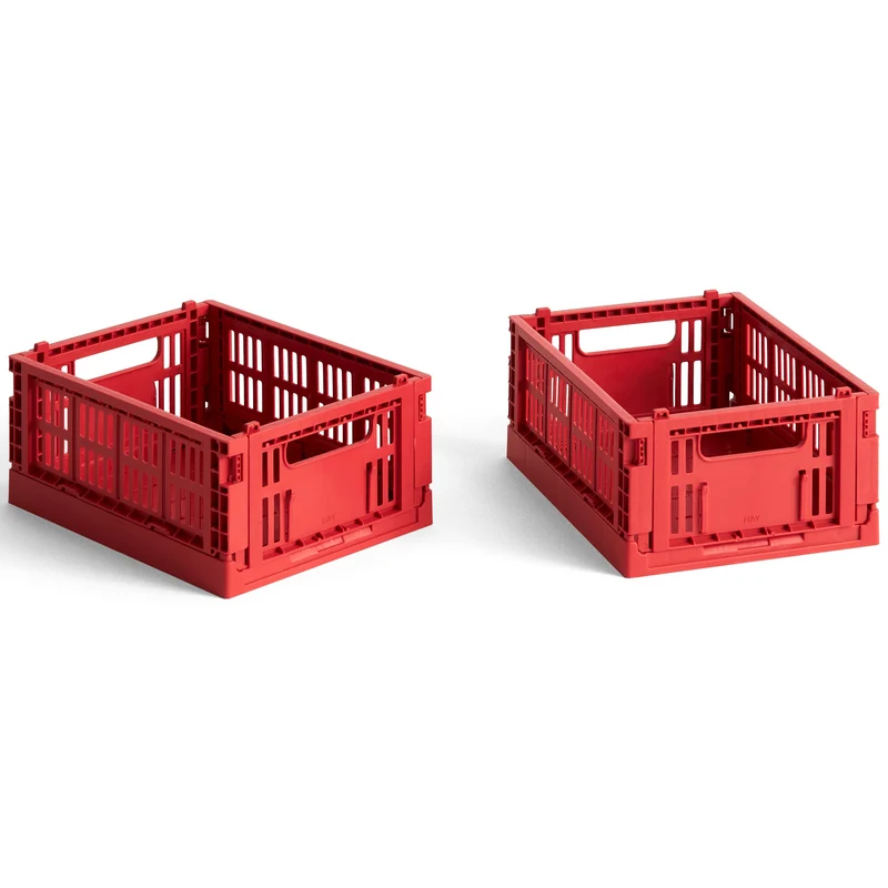 Faltbox „Colour Crate Mini Red“ | 2er-Set mit Statement | HAY